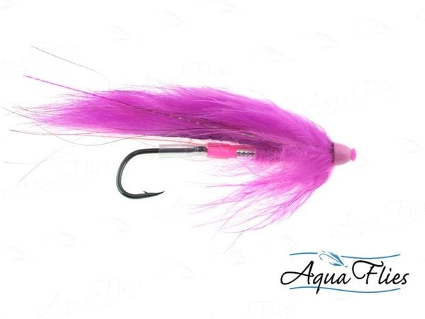 Aqua Flies Bunny Hare Leech - Pink steelhead fly