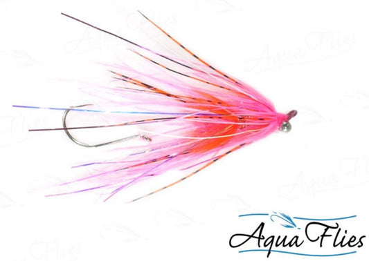 Aqua Flies Stu's Ostrich Mini Intruder Pink