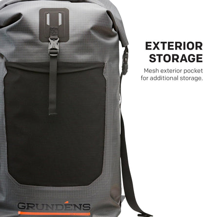 Grundens Bootlegger Roll Top Backpack 30L - Black