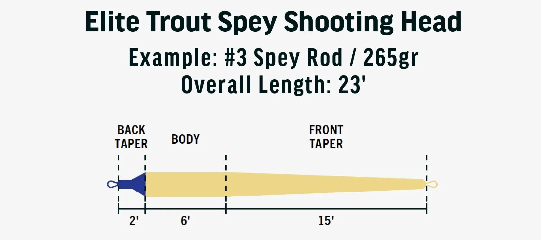 RIO Elite Trout Spey Shooting Head diagram