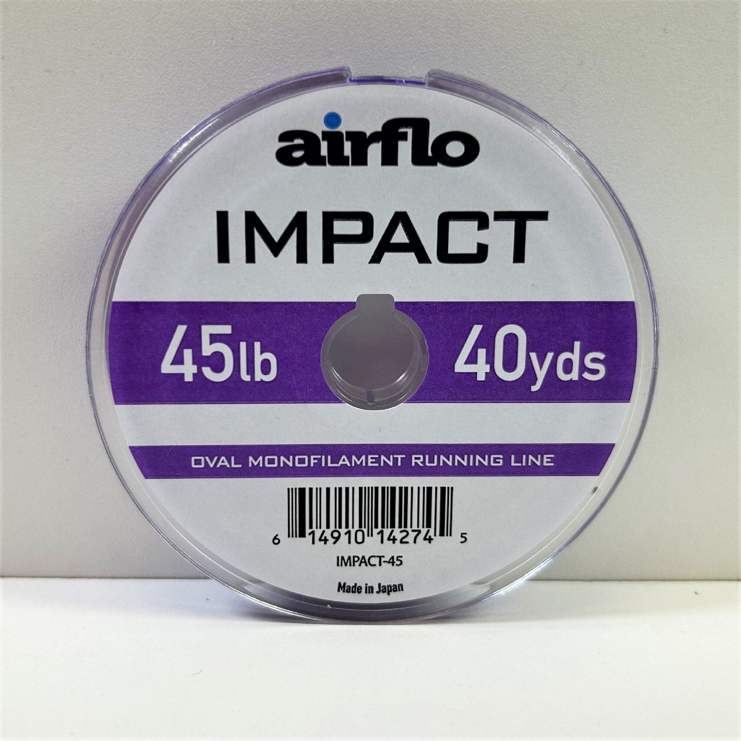 Airflo Impact Oval Monofilament Running Line spool showing hi-vis oval mono