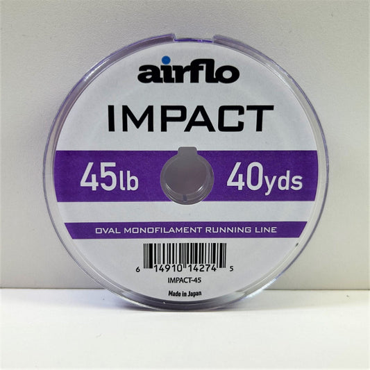 Airflo Impact Oval Monofilament Running Line spool showing hi-vis oval mono