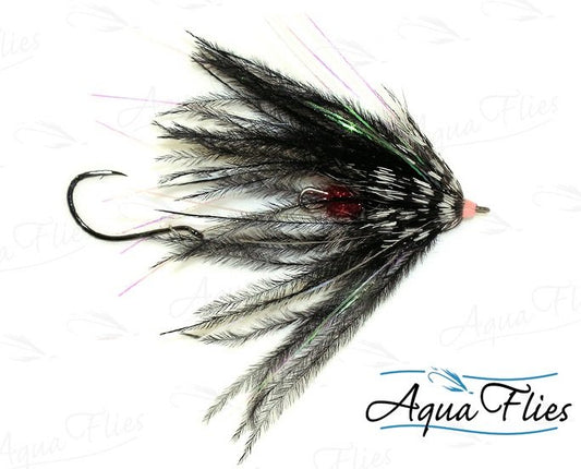 Aqua Flies Fish Taco - Black steelhead fly