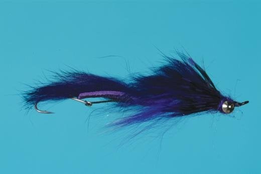 Solitude Fly Larimer's Loop Leech - Purple steelhead fly