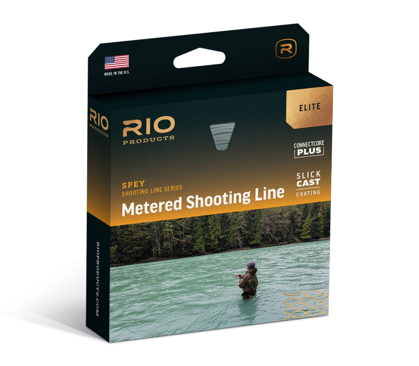 RIO Elite Metered Shooting Line with alternating color sections and welded loops