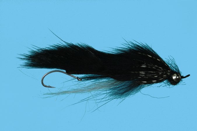 Solitude Fly Larimer's Loop Leech - Black steelhead fly