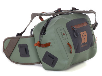Fishpond Thunderhead Submersible Lumbar pack in Eco Yucca with waterproof TIZIP and net sleeve